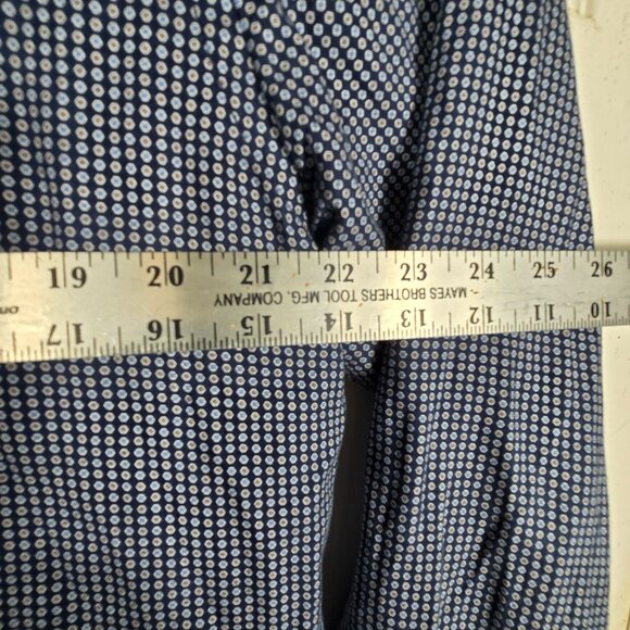 Rodd & Gunn Button Up Long Sleeve Large Men's Shirt Blue Geometric Woven in Ital - Picture 6 of 7